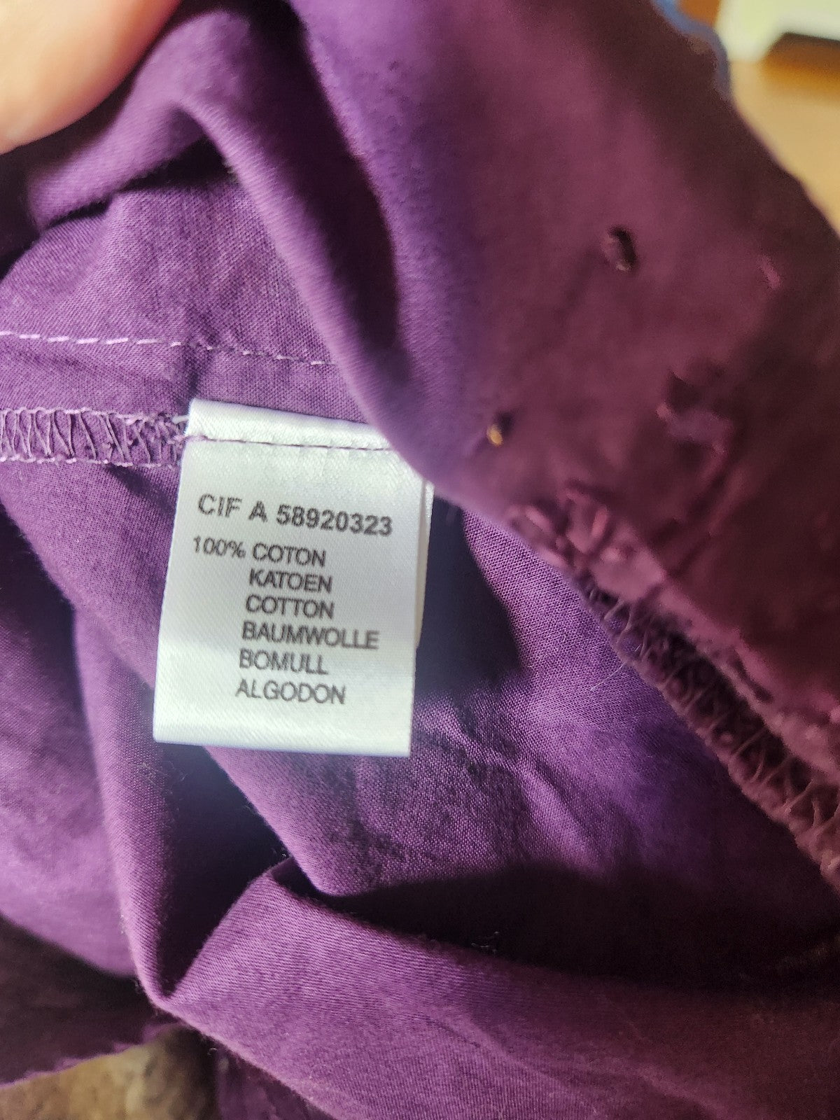 90s Purple Beaded Cotton Dress