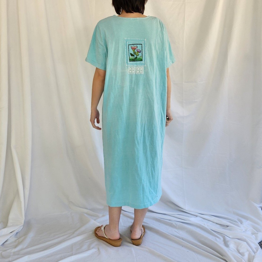 90s Blue Grandmacore TShirt Dress