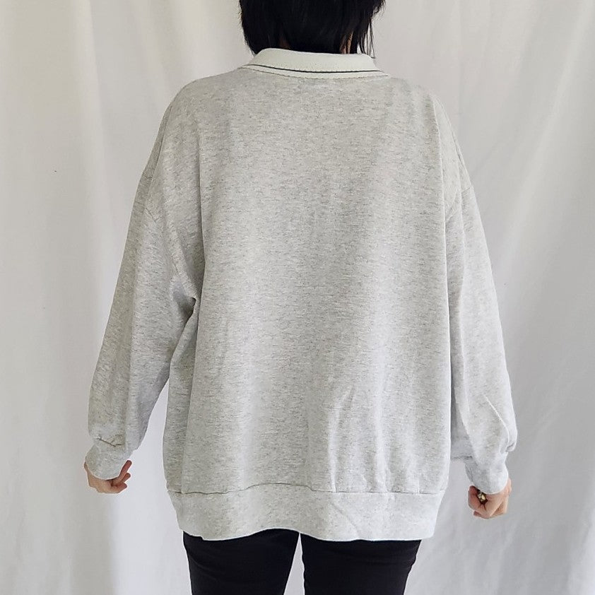 90s Firehouse Dalmatian Puppies Collared Sweatshirt