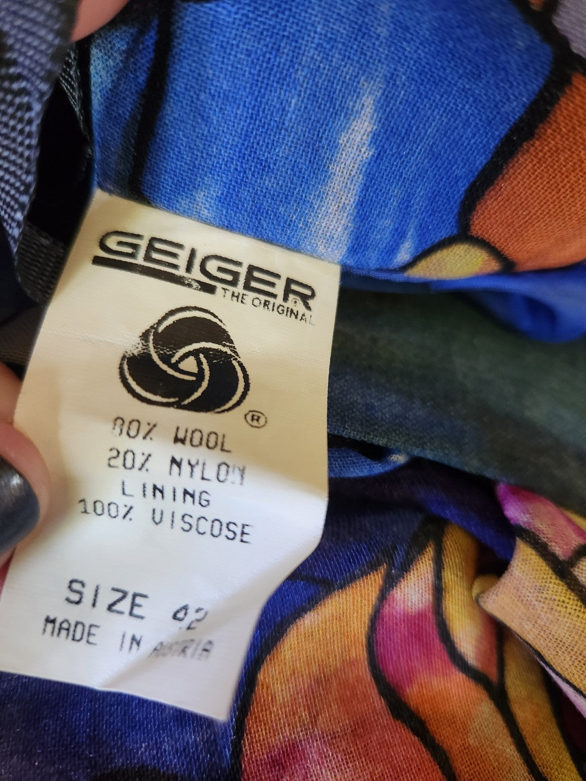 90s Floral Stained Glass Pleated Skirt