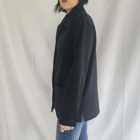 70s Black Dagger Collar Shirt