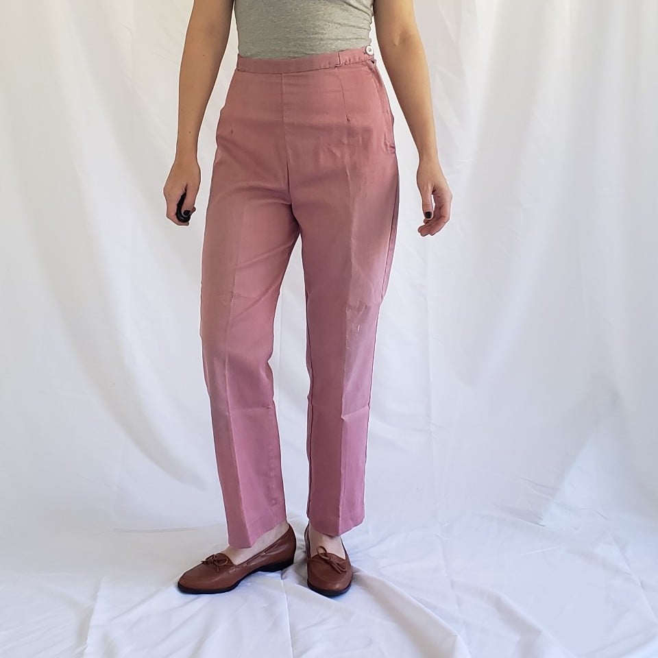 50s/60s Pink Side Zip Home Made Pants