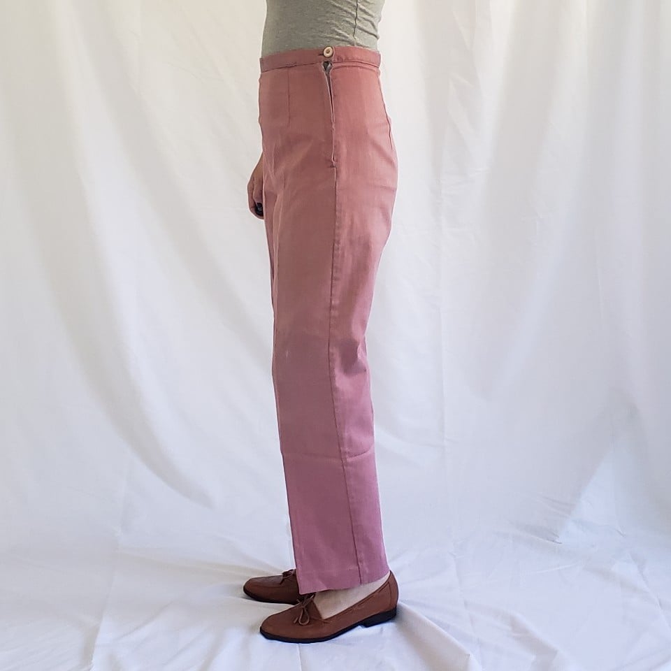 50s/60s Pink Side Zip Home Made Pants