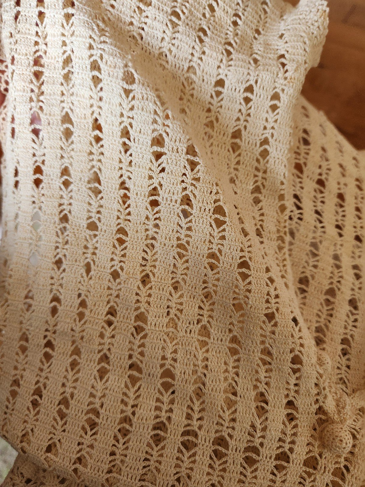 30s Sheer Cream Midi Dress