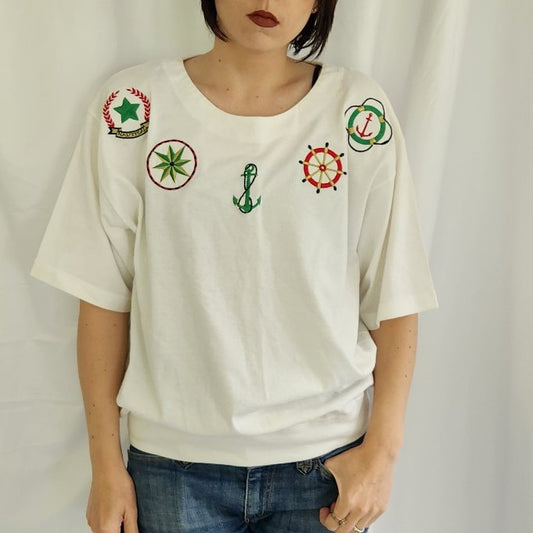 90s Nautical Themed Tee