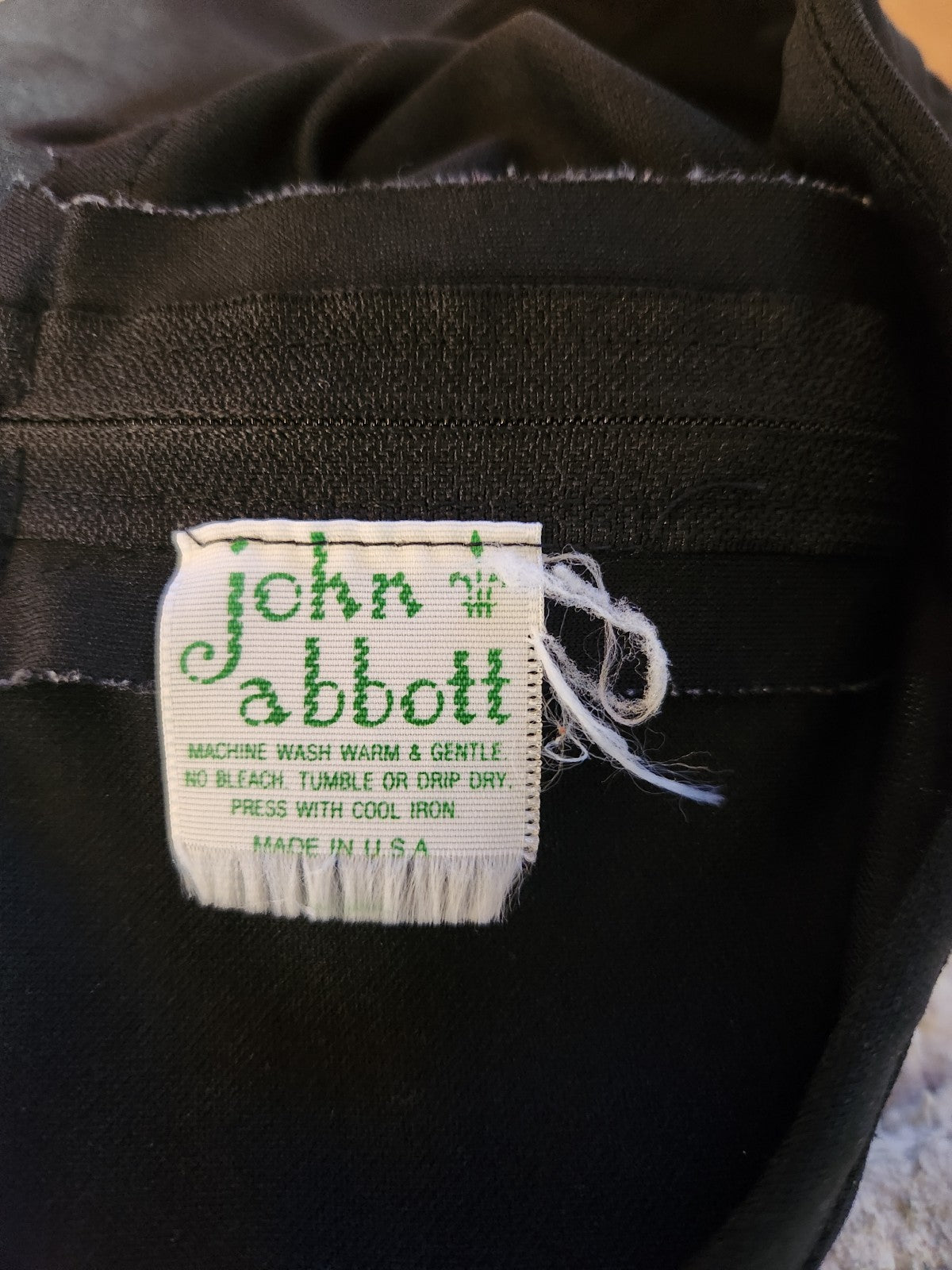 70s Black Poly Blouse