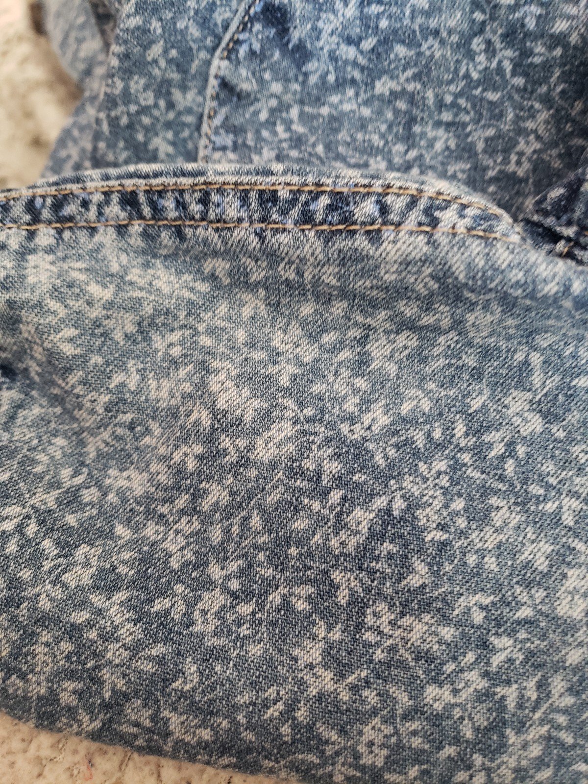90s Floral Denim Button Down Shirt