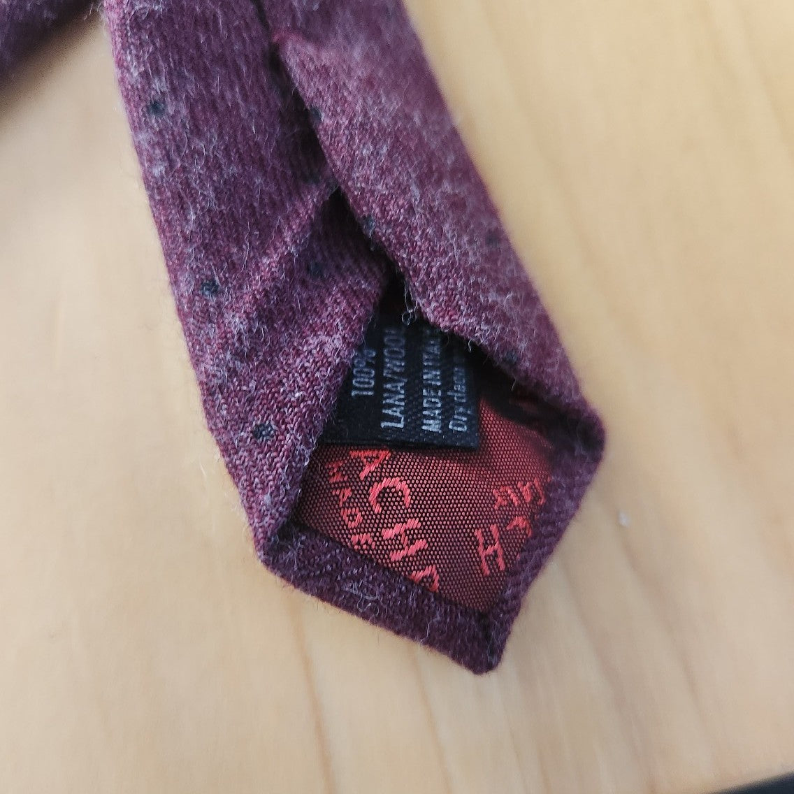 Burgundy Italian Lambswool Tie