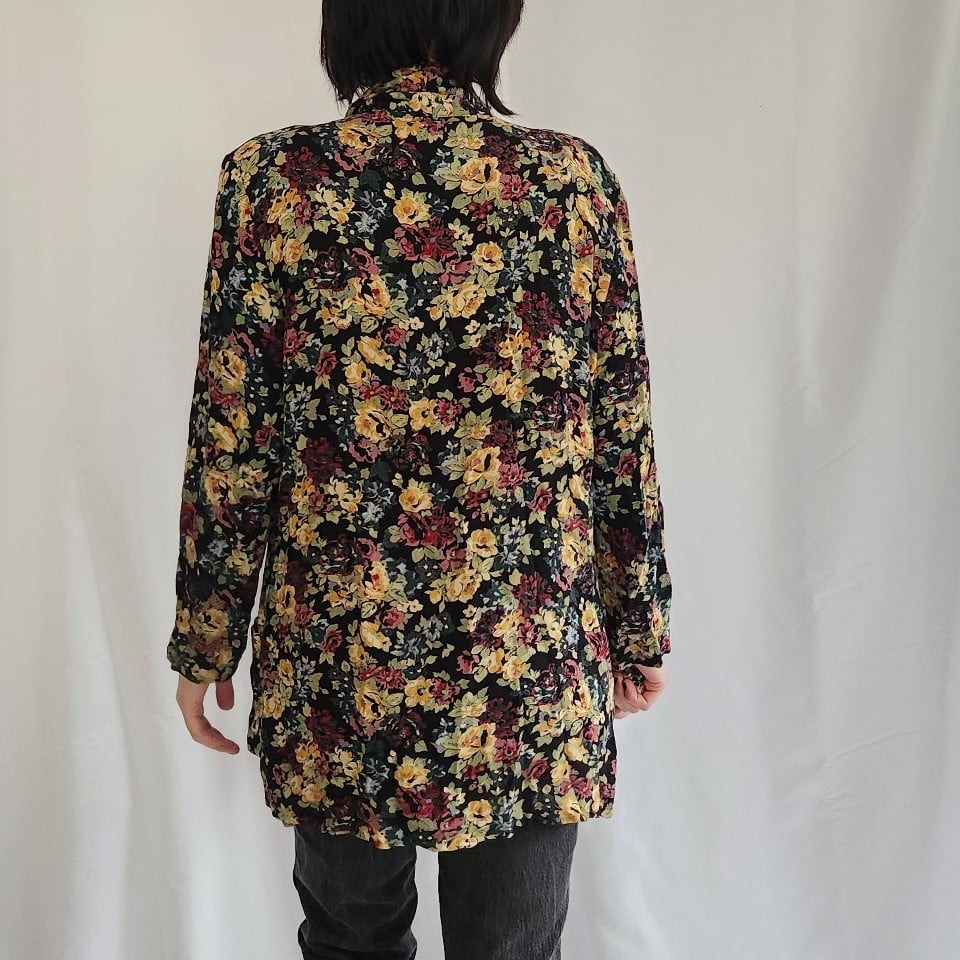 90s Dark Floral Jacket