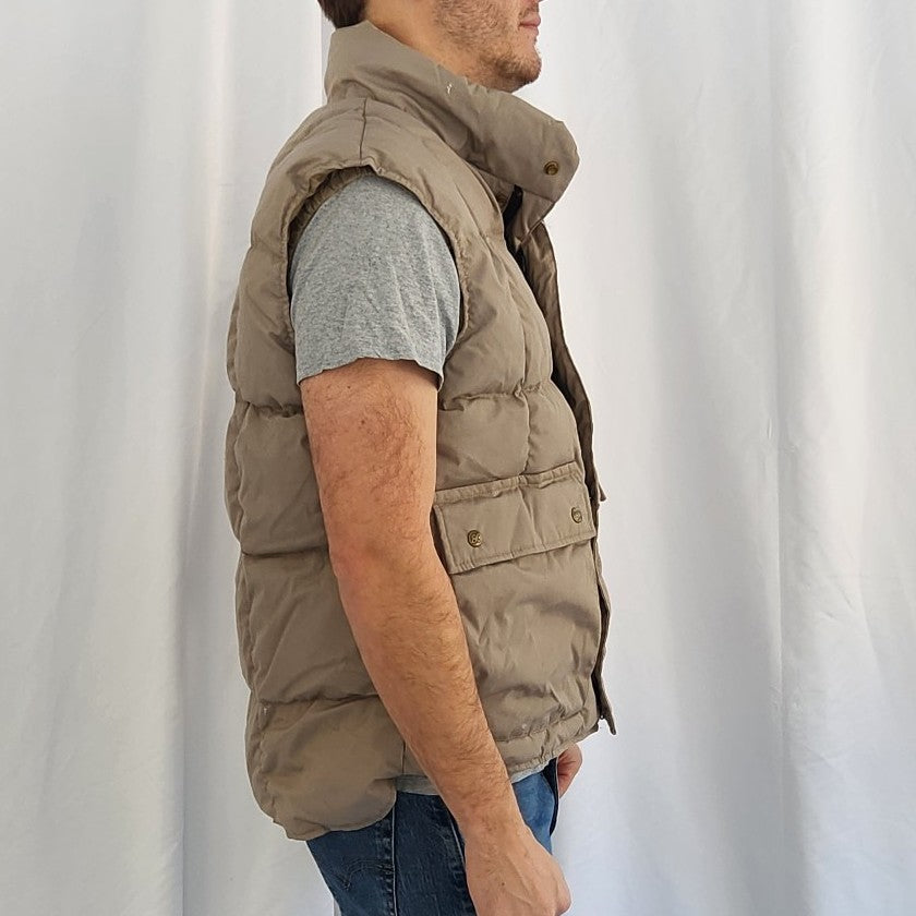 80s/90s Tan Down Filled Fishing Vest