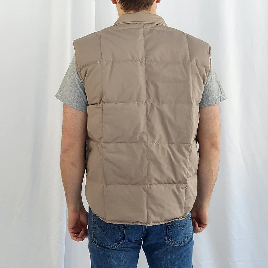 80s/90s Tan Down Filled Fishing Vest