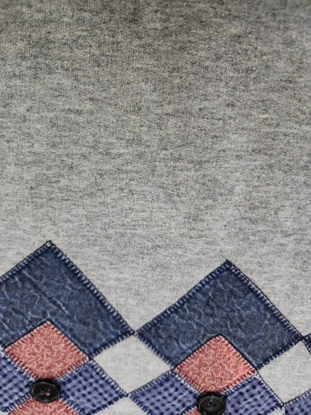 00s Gray Patchwork Sweatshirt