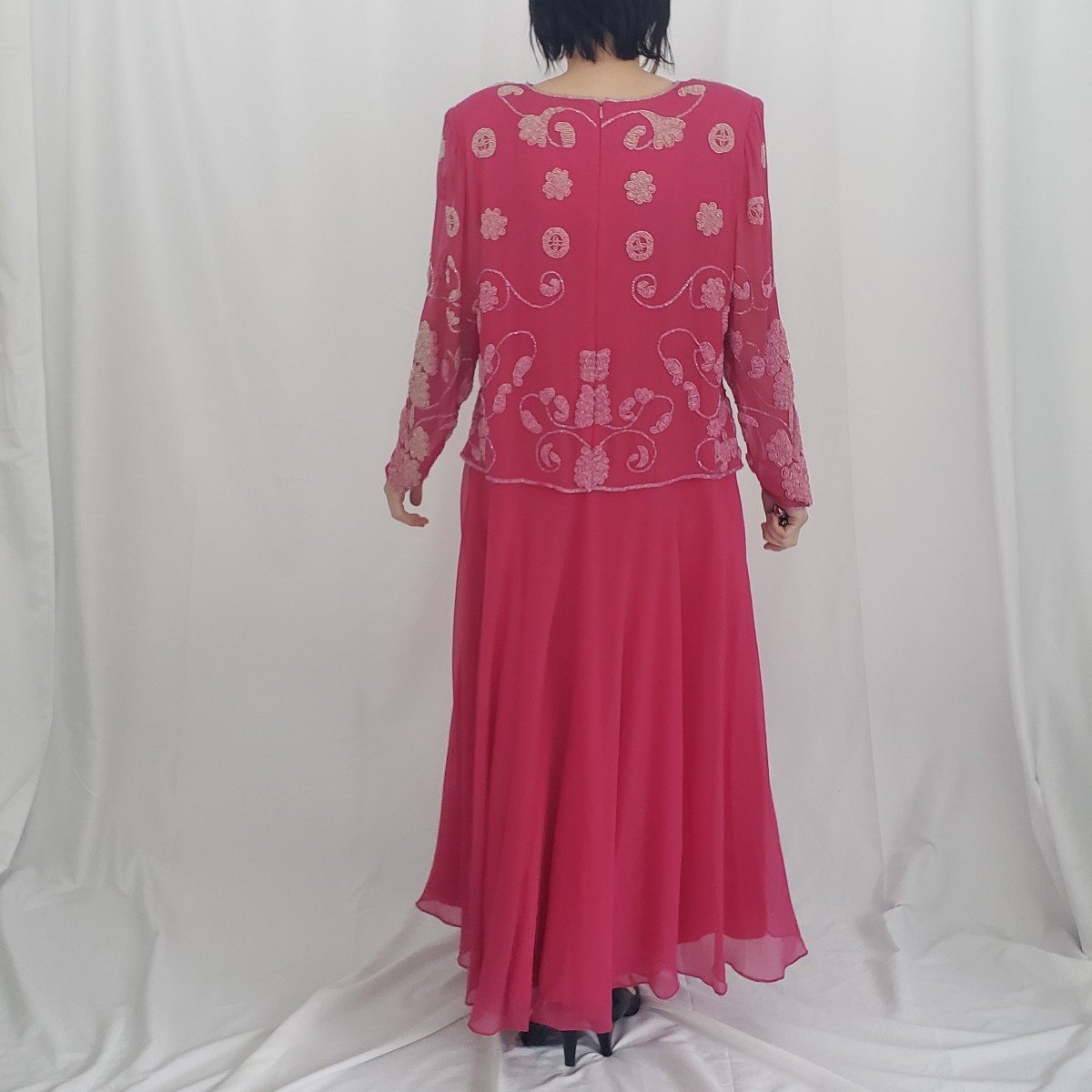 Vintage Pink Beaded Gown