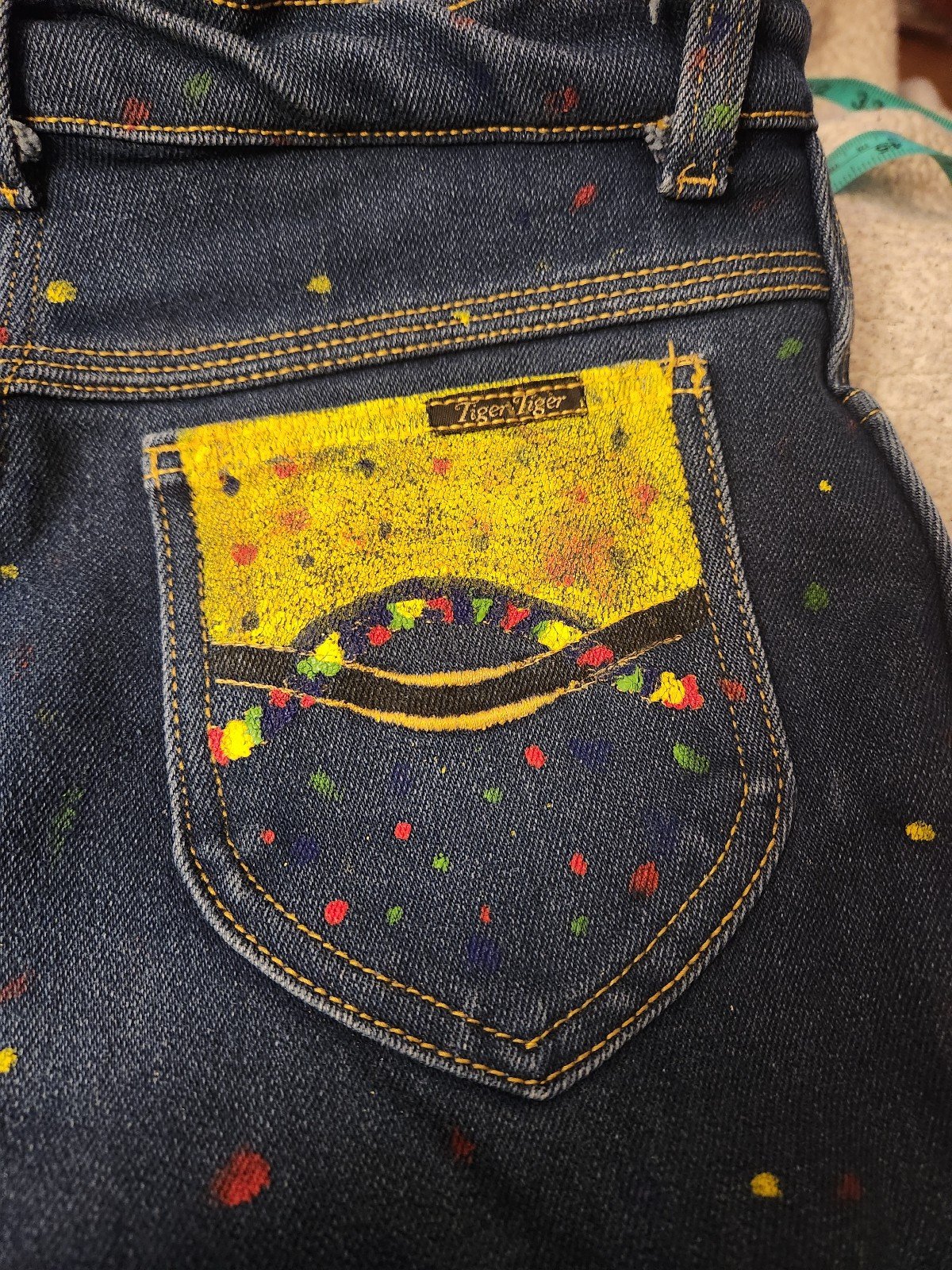 70s/80s Custom Painted Denim Shorts