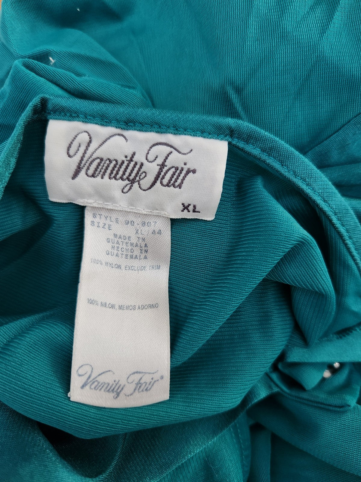 90s Teal Nylon Pajama Set