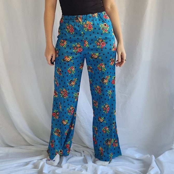 60s/70s Teal Floral Leisure Set