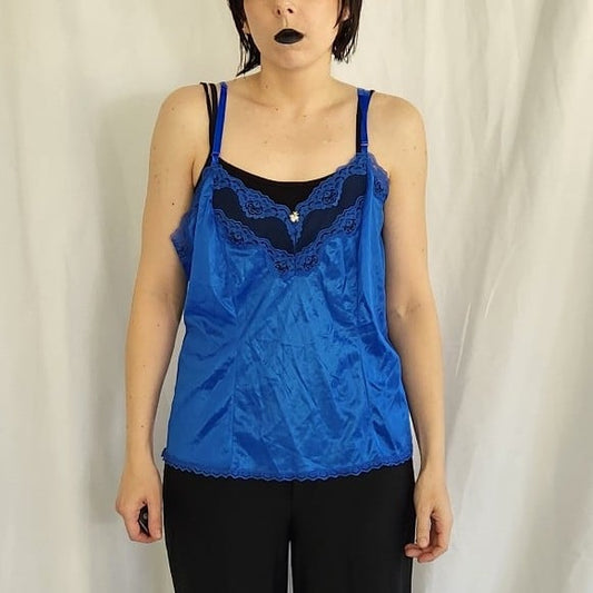 80s/90s Blue Lacy Camisole
