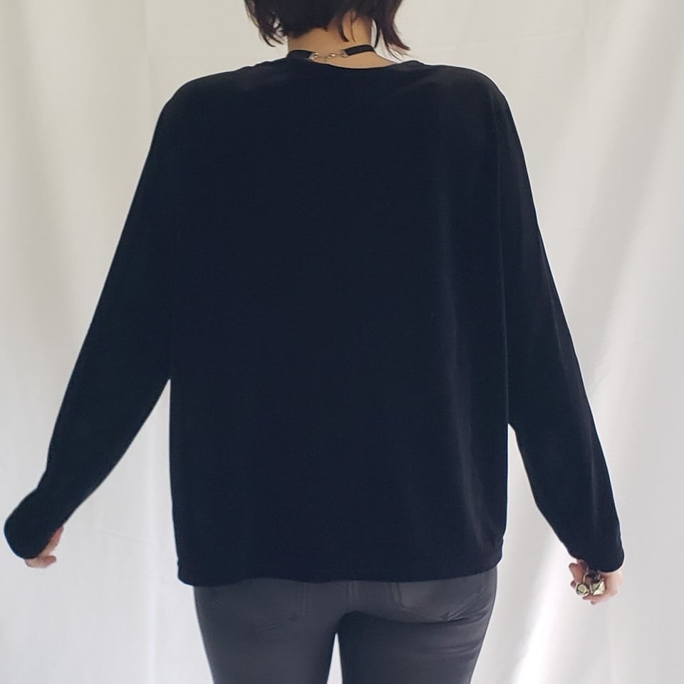 90s Black Velvet Cardigan