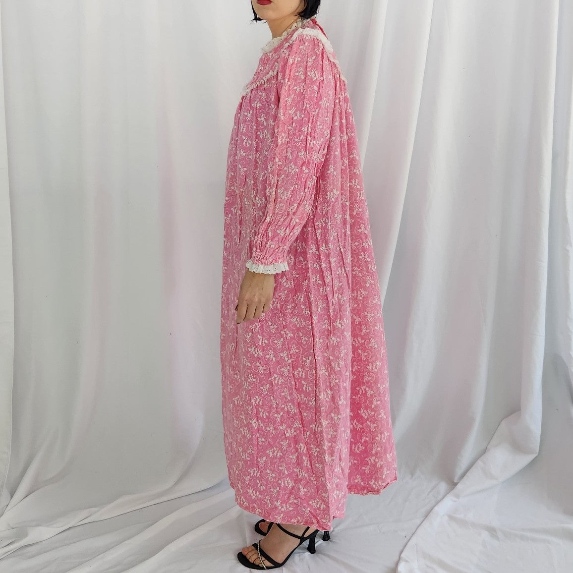 70s/80s Pink Flannel Nightgown
