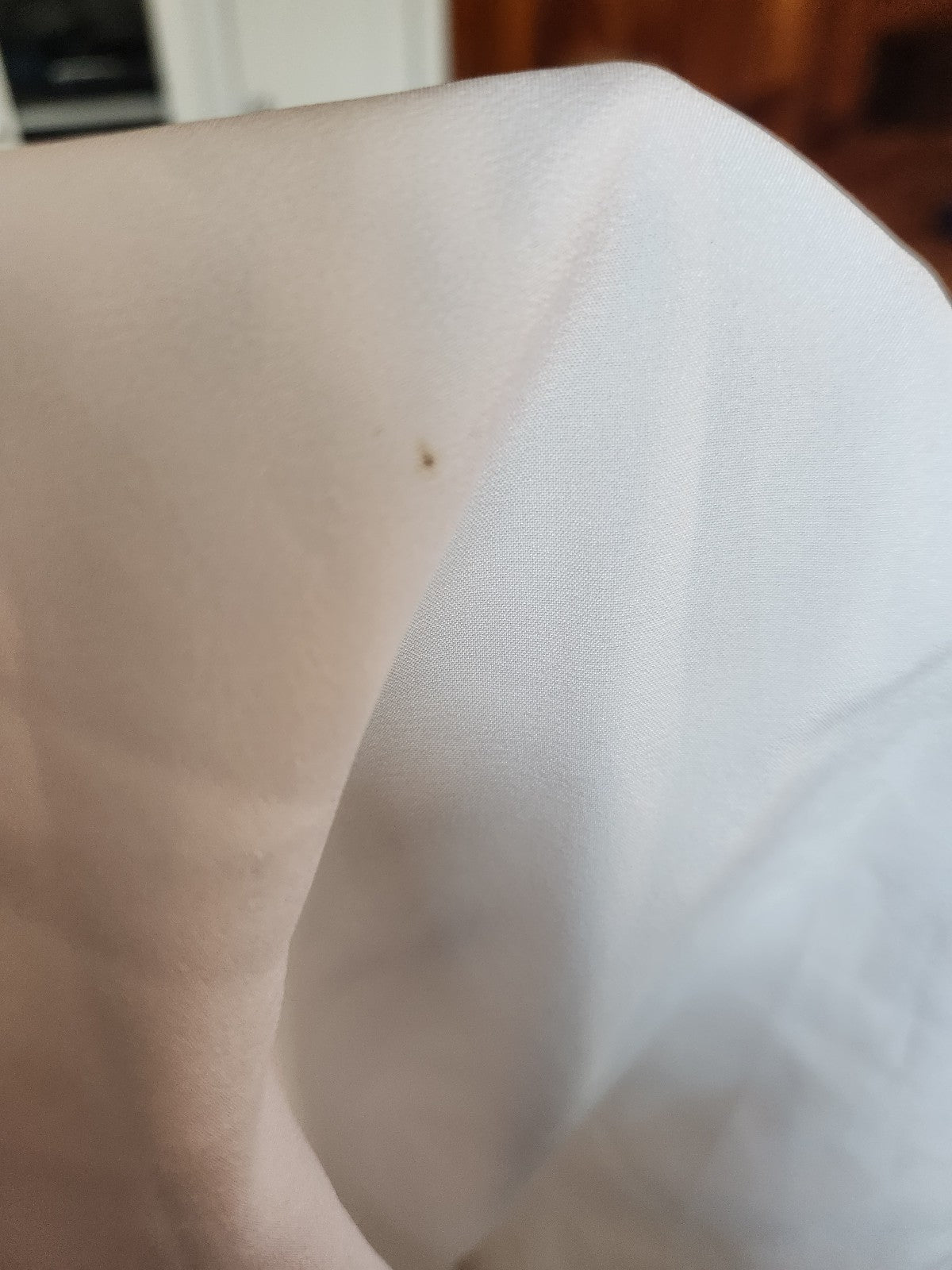 80s Deadstock White Blouse with Lace