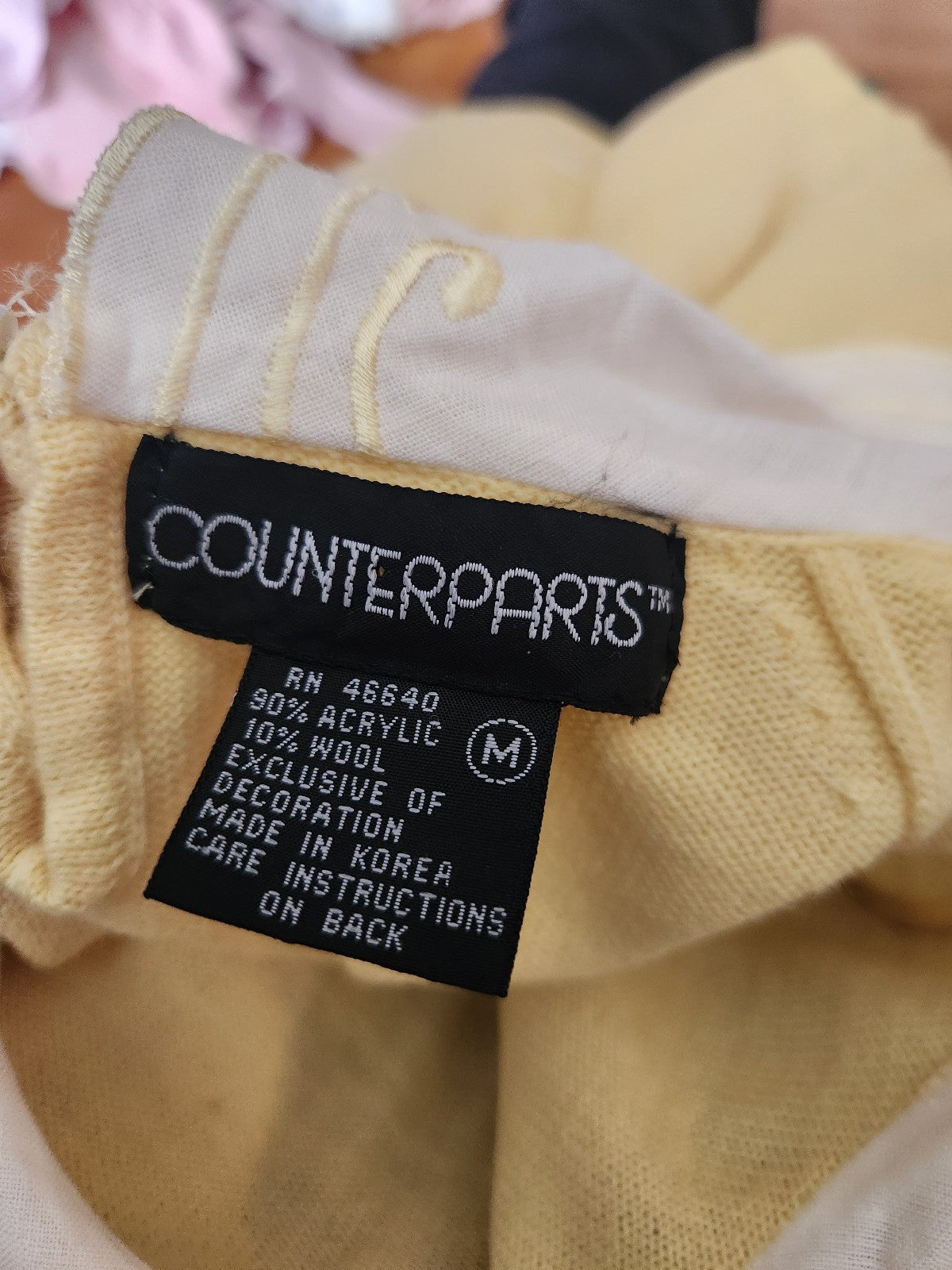 80s Yellow Collared Sweater