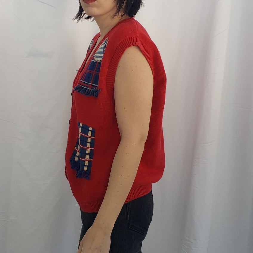 90s Teddy Bear Sweater Vest