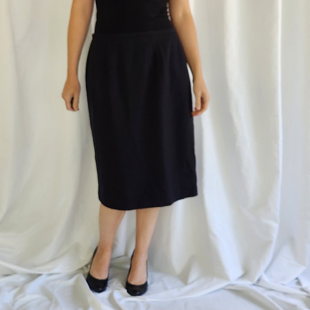 90s Black Pencil Skirt
