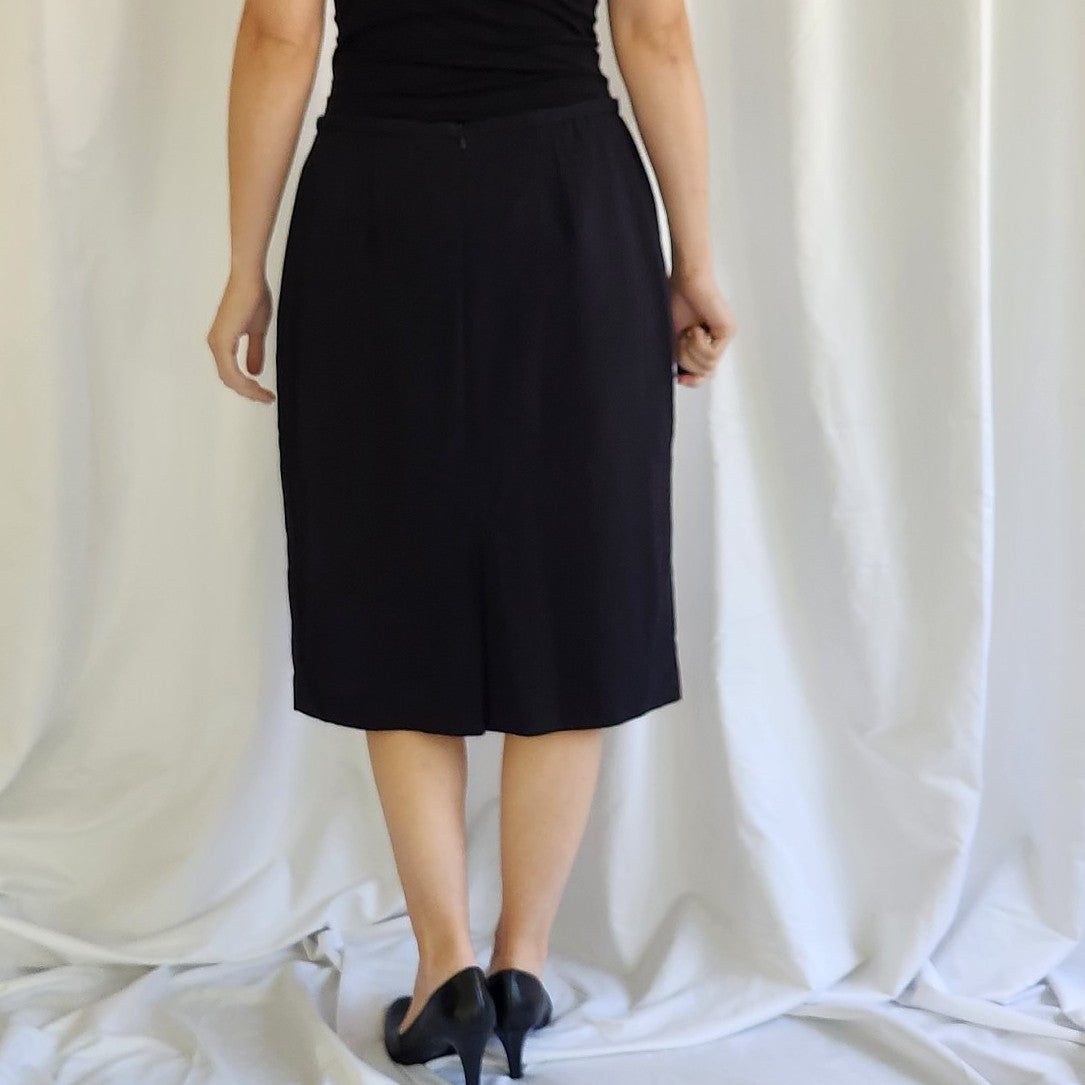 90s Black Pencil Skirt