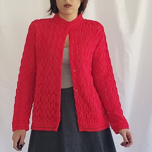 60s Red Cardigan