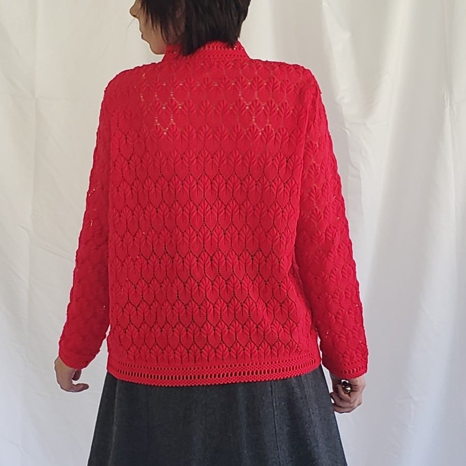 60s Red Cardigan