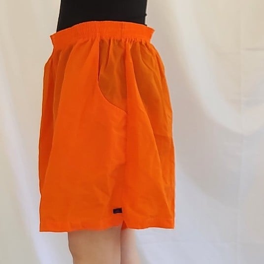 90s Orange Nylon Running Shorts
