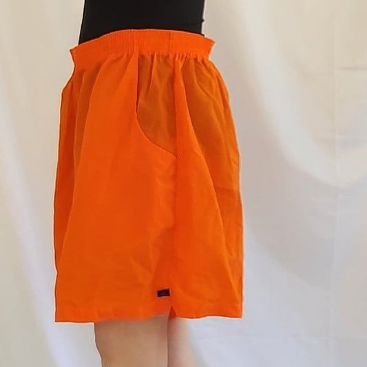 90s Orange Nylon Running Shorts