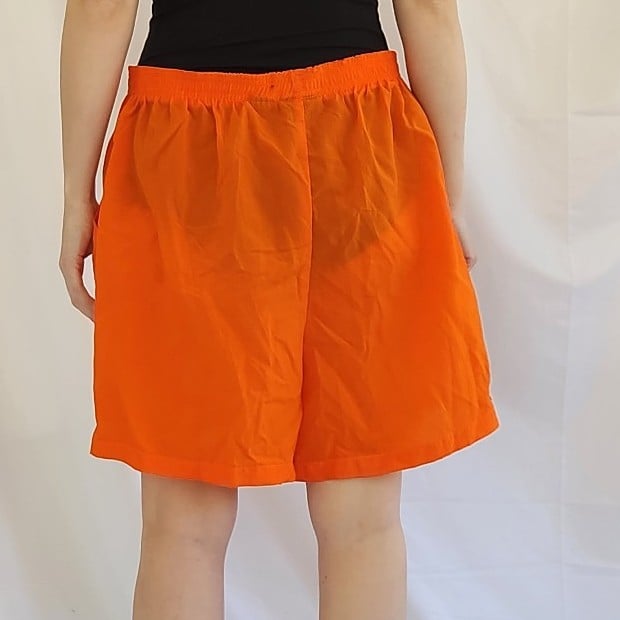 90s Orange Nylon Running Shorts
