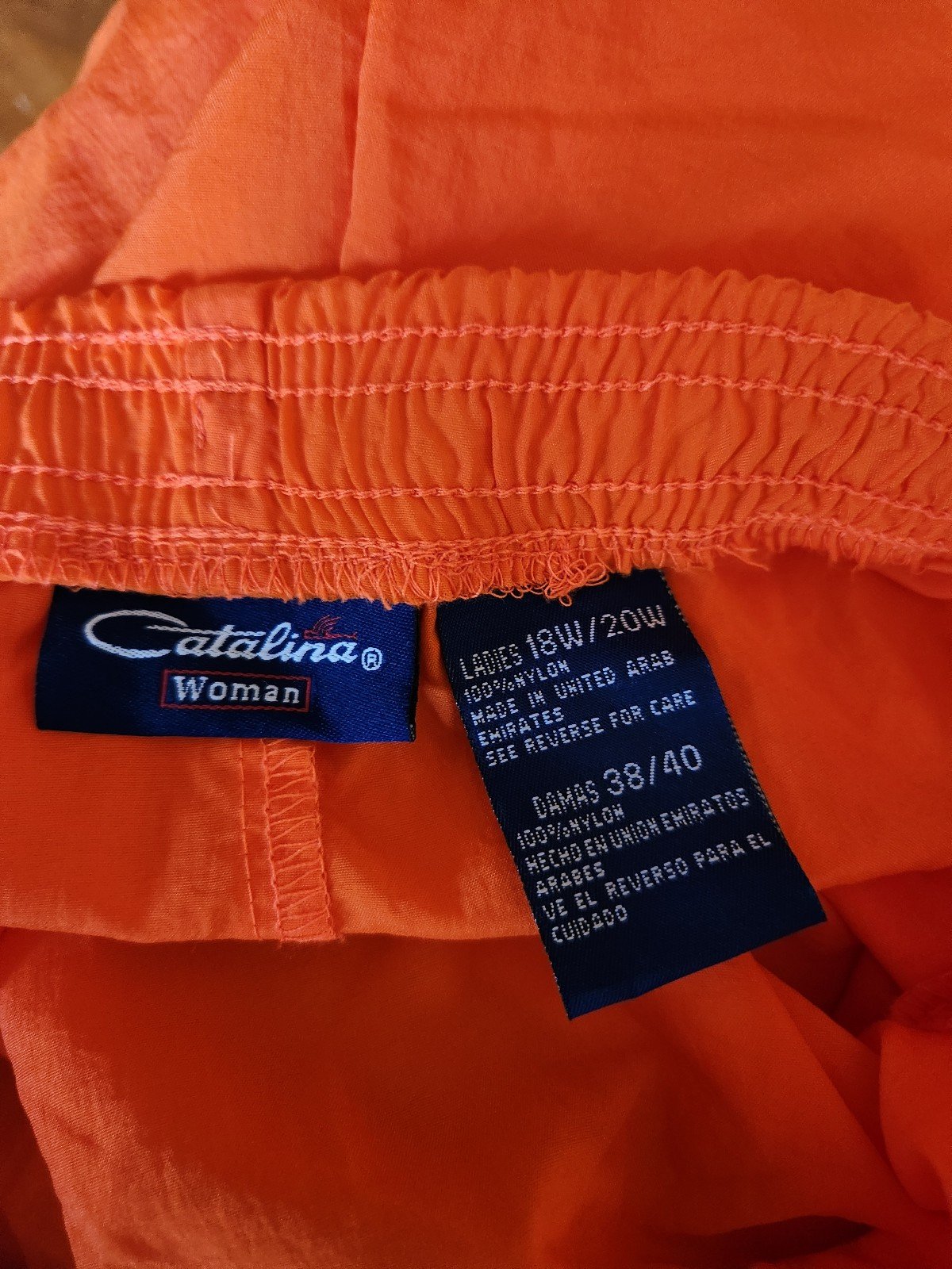 90s Orange Nylon Running Shorts