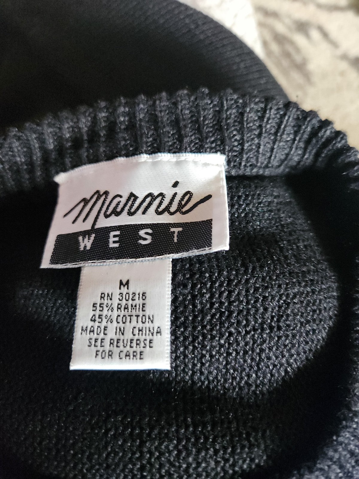 80s Black and Jewel Tone Sequin Sweater