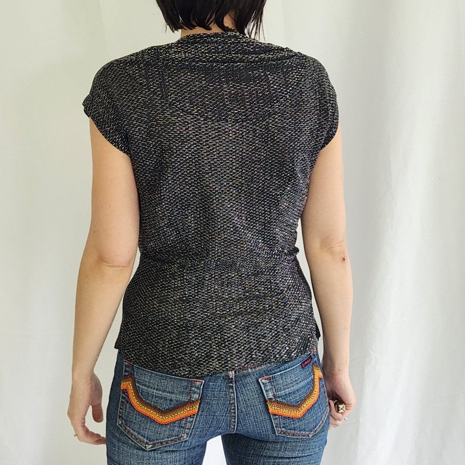 70s Black and Silver Disco Shirt