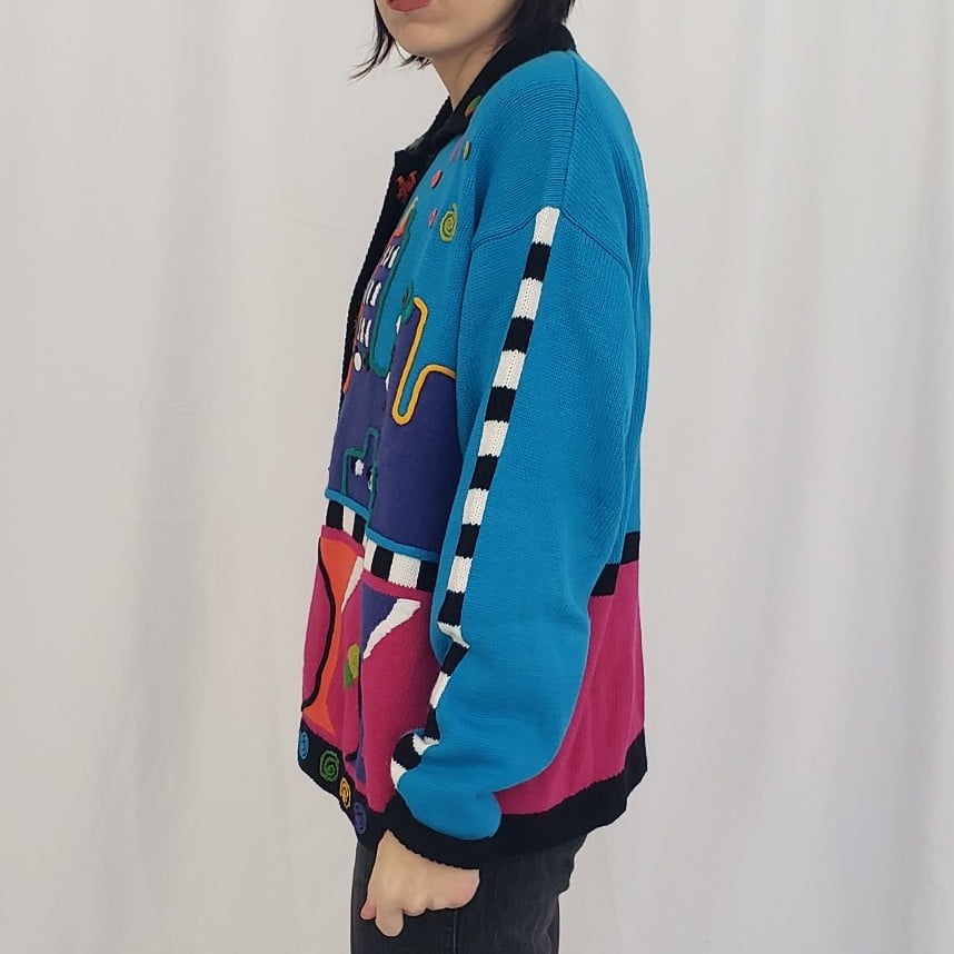 90s I.B. Diffusion Maritni Novelty Cardigan