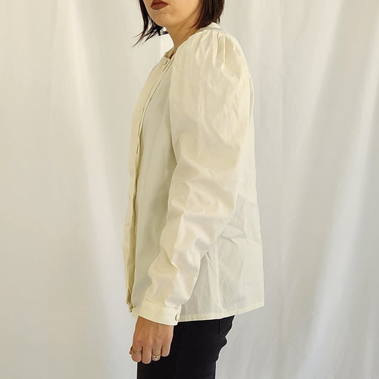 90s Laura Ashley Cream Button Down Blouse