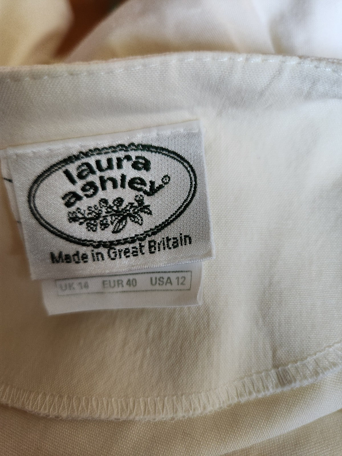 90s Laura Ashley Cream Button Down Blouse