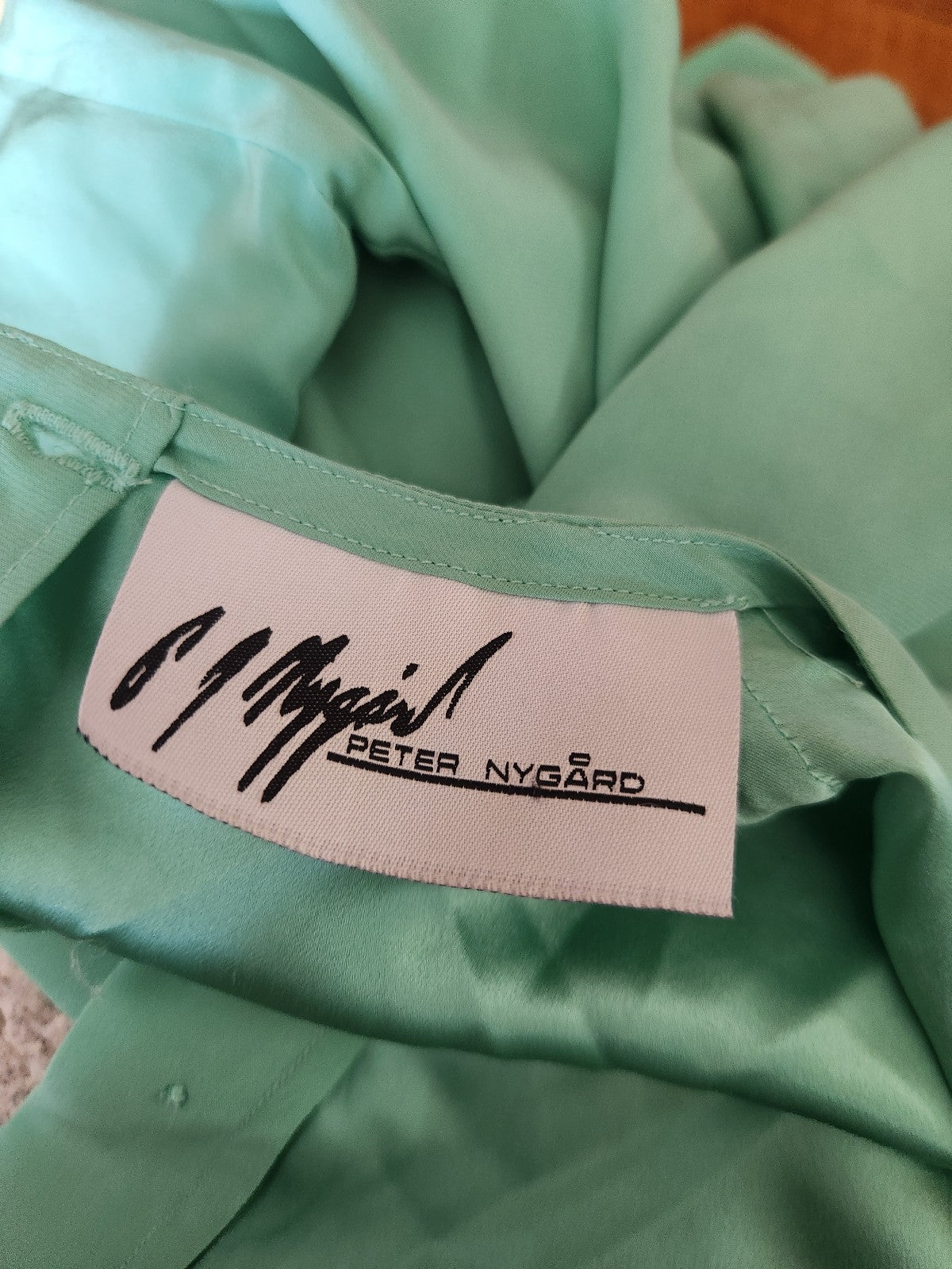 90s Green Silk Top