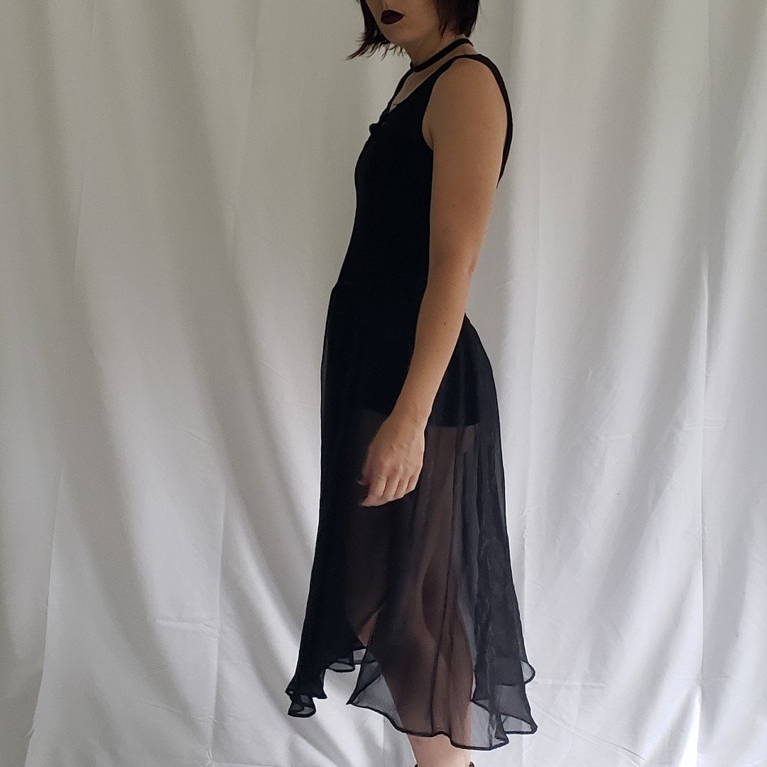 90s Sheer Black Gown