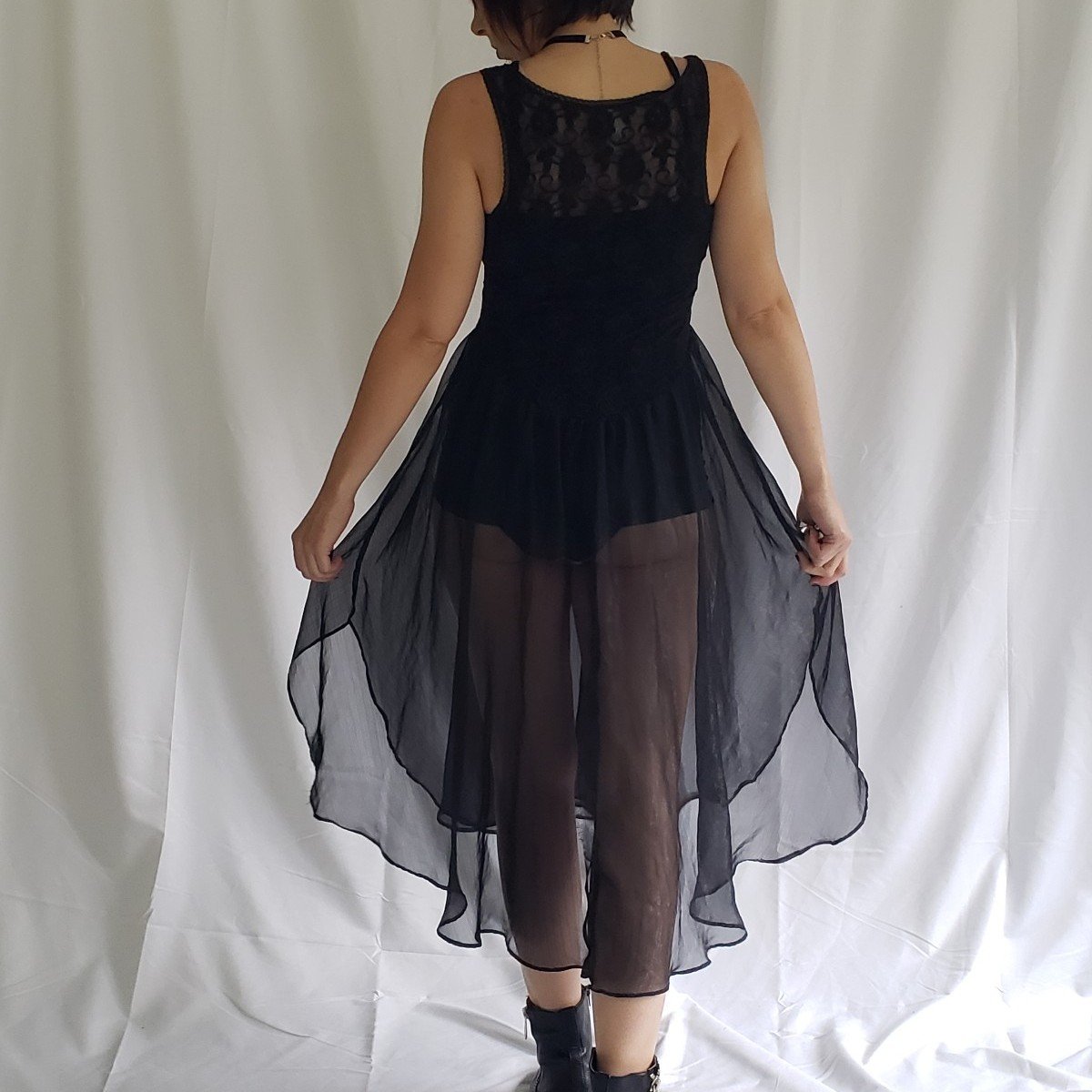 90s Sheer Black Gown