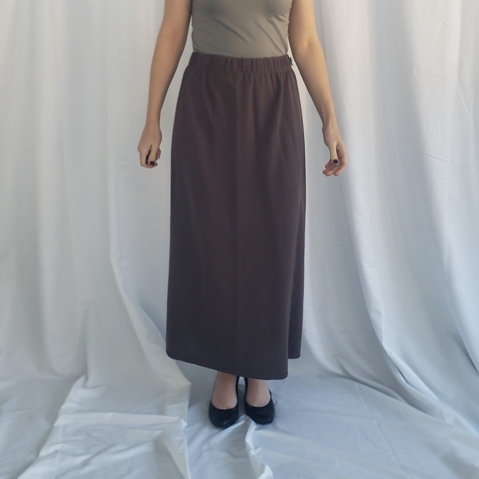 90s Deadstock Gray Knit Skirt and Cardigan Set