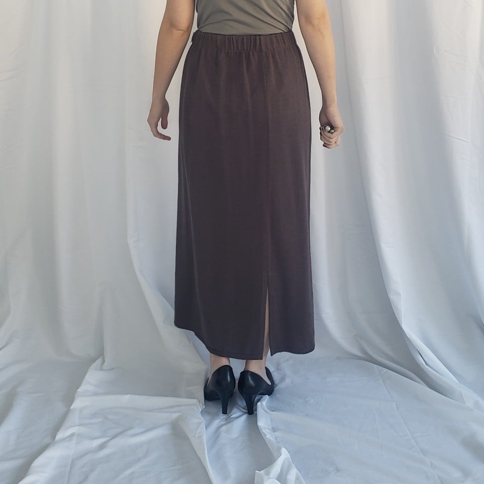 90s Deadstock Gray Knit Skirt and Cardigan Set
