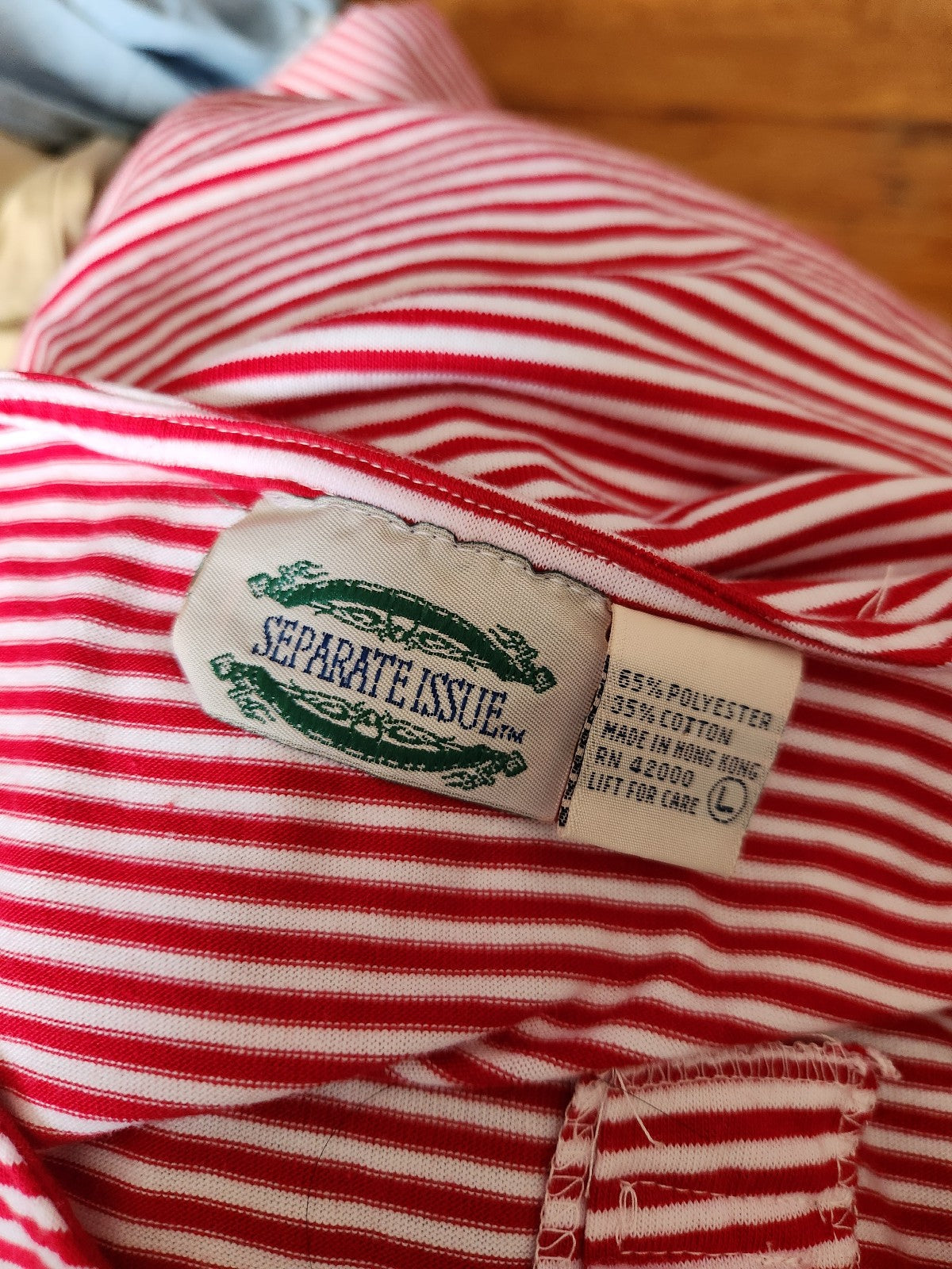 90s Red and White Striped Tee