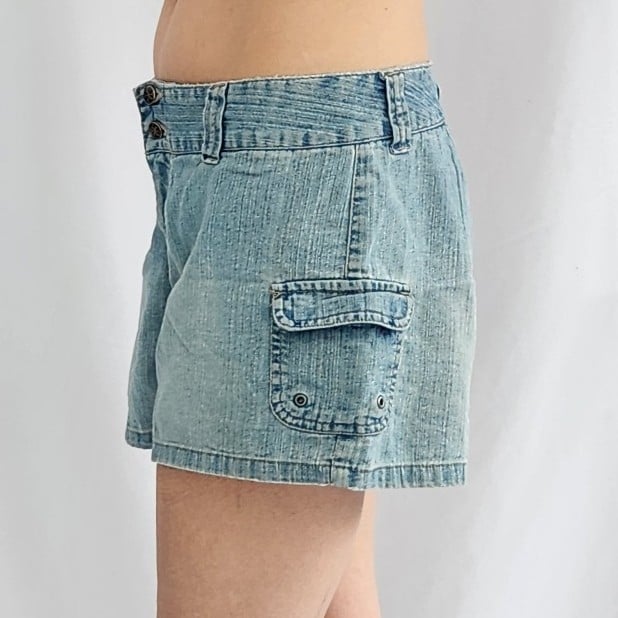Y2K Cargo Denim Short Shorts