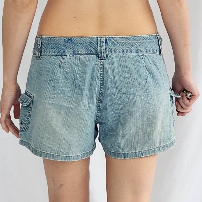 Y2K Cargo Denim Short Shorts