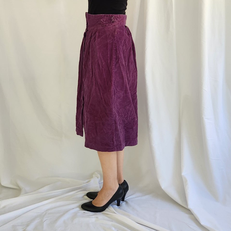 90s Purple Corduroy Skirt