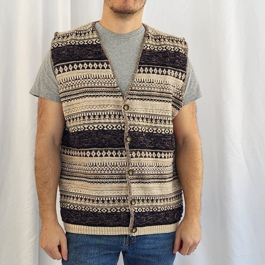 90s Coogi Style Sweater Vest