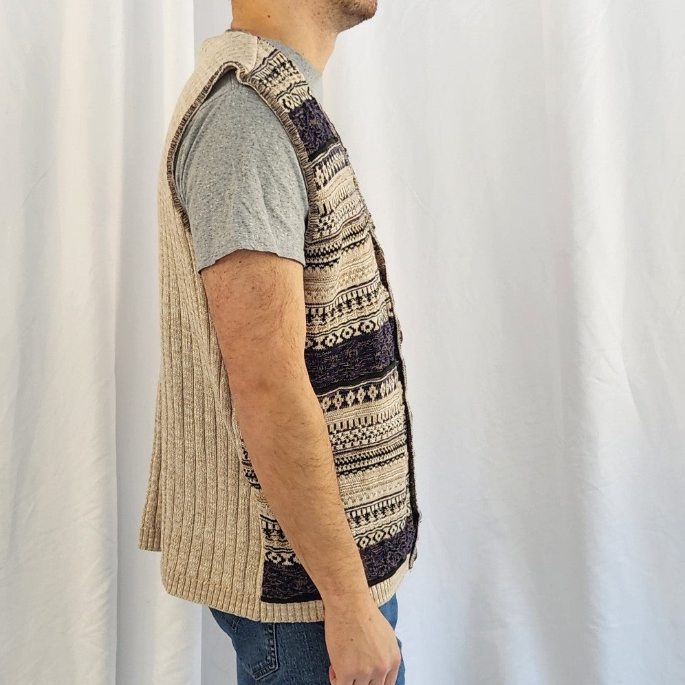 90s Coogi Style Sweater Vest